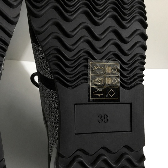 NWOT La Strada silver glitter sneakers runners - Picture 10 of 13